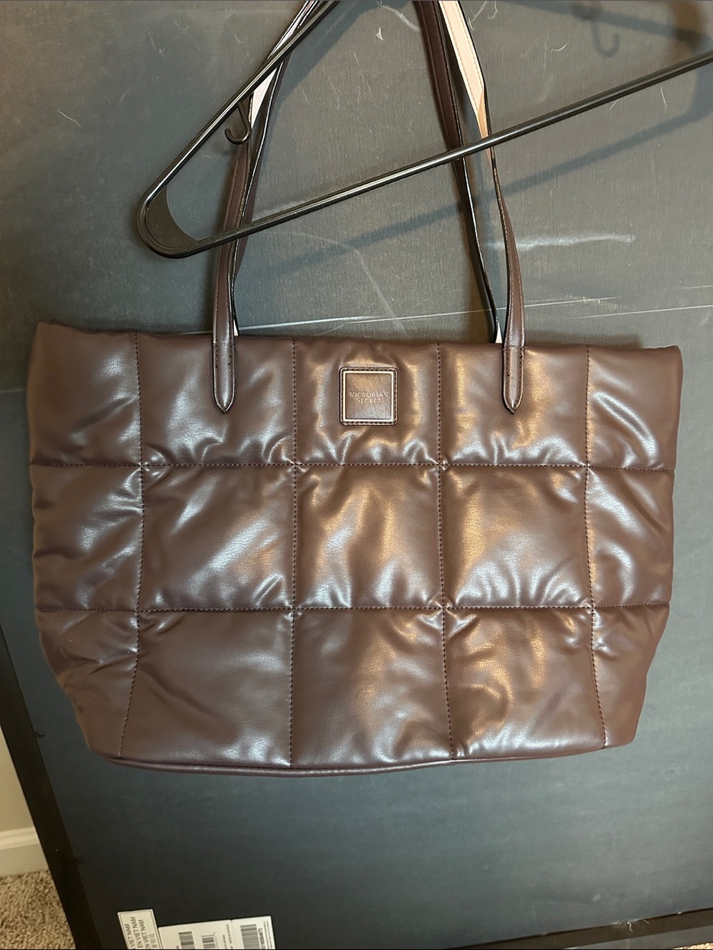 Victoria's Secret Chocolate Brown Quilted Tote